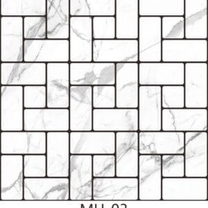 Mosaic Wall Tile Sticker with Marble Veining