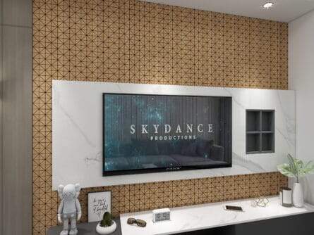 Mosaic Wall Tile Sticker With Rosewood Pattern