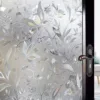 Stained Static Cling Window Film With Flower Design.
