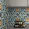 PVC Flooring Peel And Tile Sticker Vibrant Moroccan-inspired Style