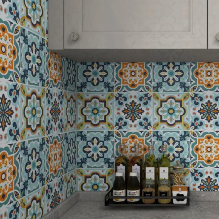 PVC Flooring Peel And Tile Sticker Vibrant Moroccan-inspired Style