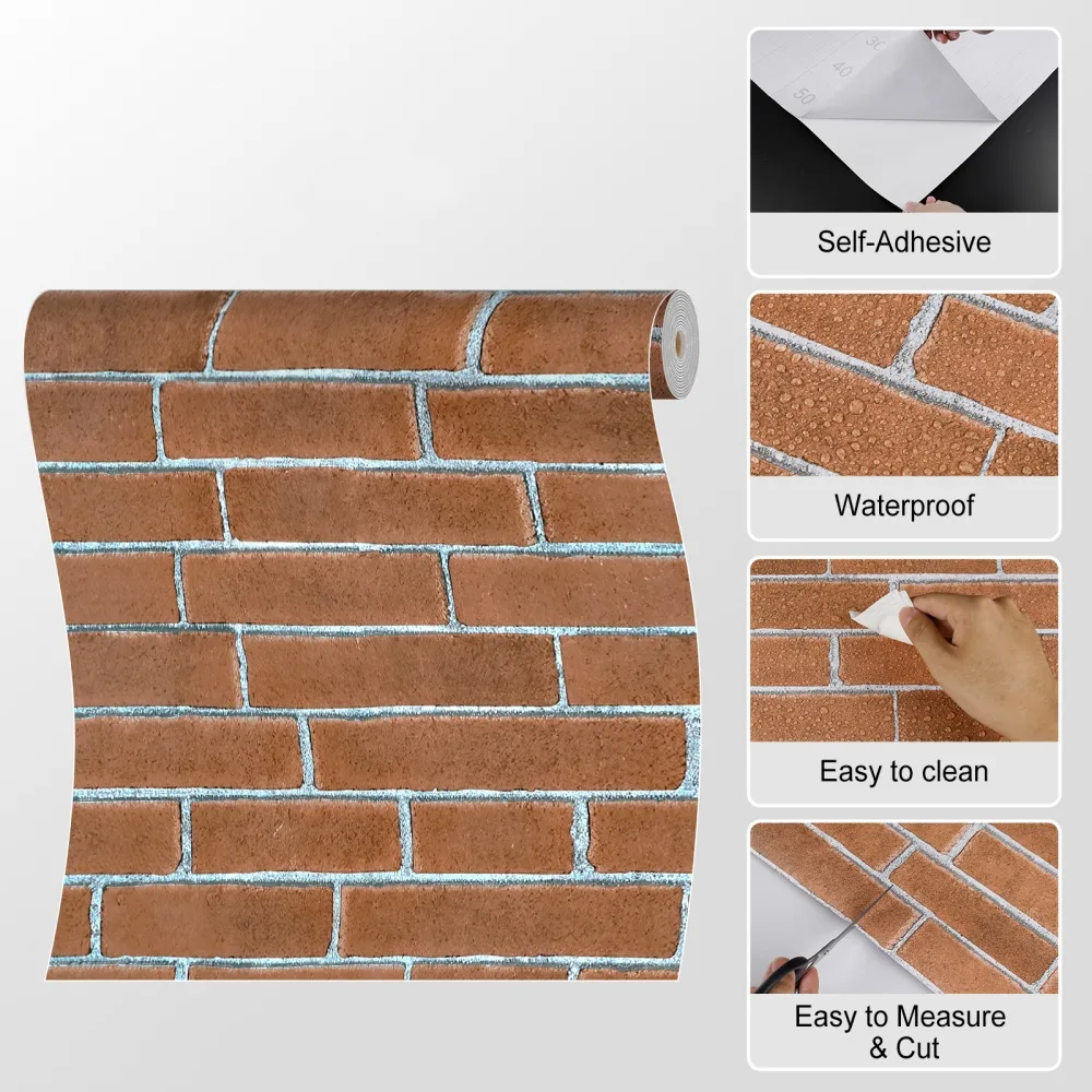 卖点 4 PVC Self Adhesive Wallpaper With Grille Design 1