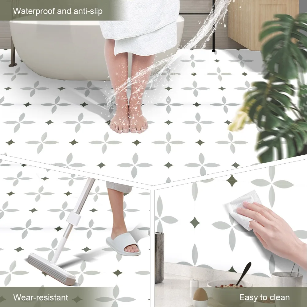 卖点 8 PVC Flooring Peel And Tile Sticker Vibrant Moroccan-inspired Style 1