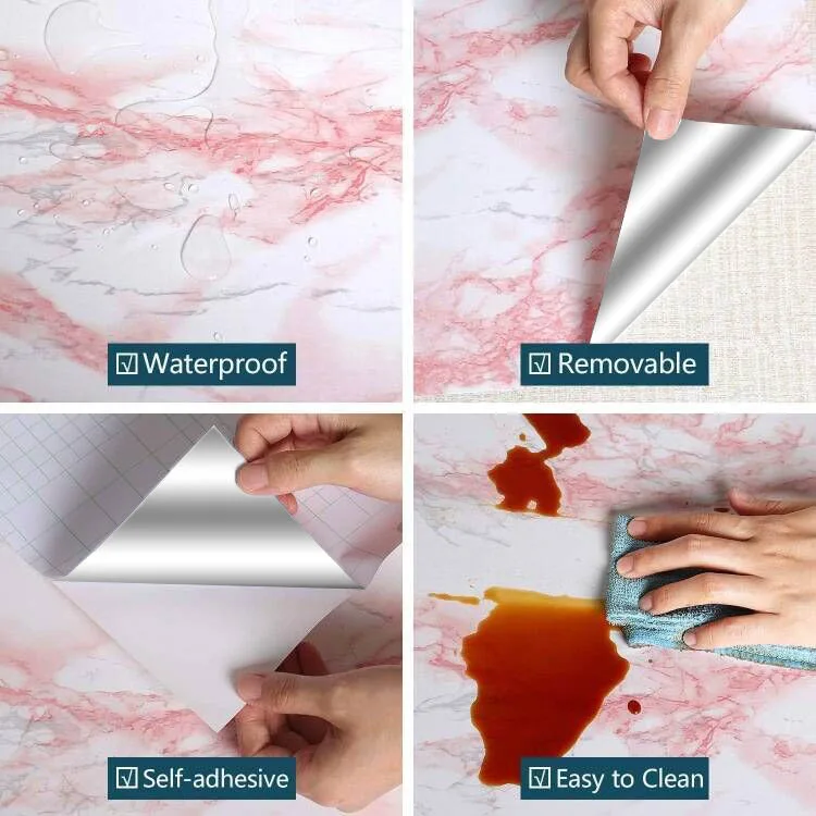 卖点 9 Premium Decoration Film Wtih Carrara White Marble Design 1