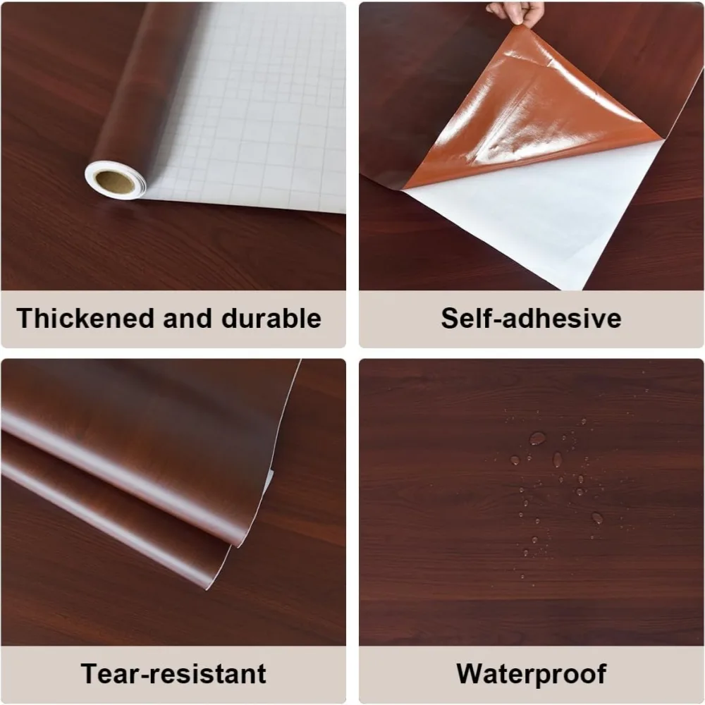 卖点 副本 Premium Decoration Self adhesive Film With Walnut Wooden Design 1