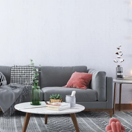 方8 Linen Foam Wall Sticker With Solid Color